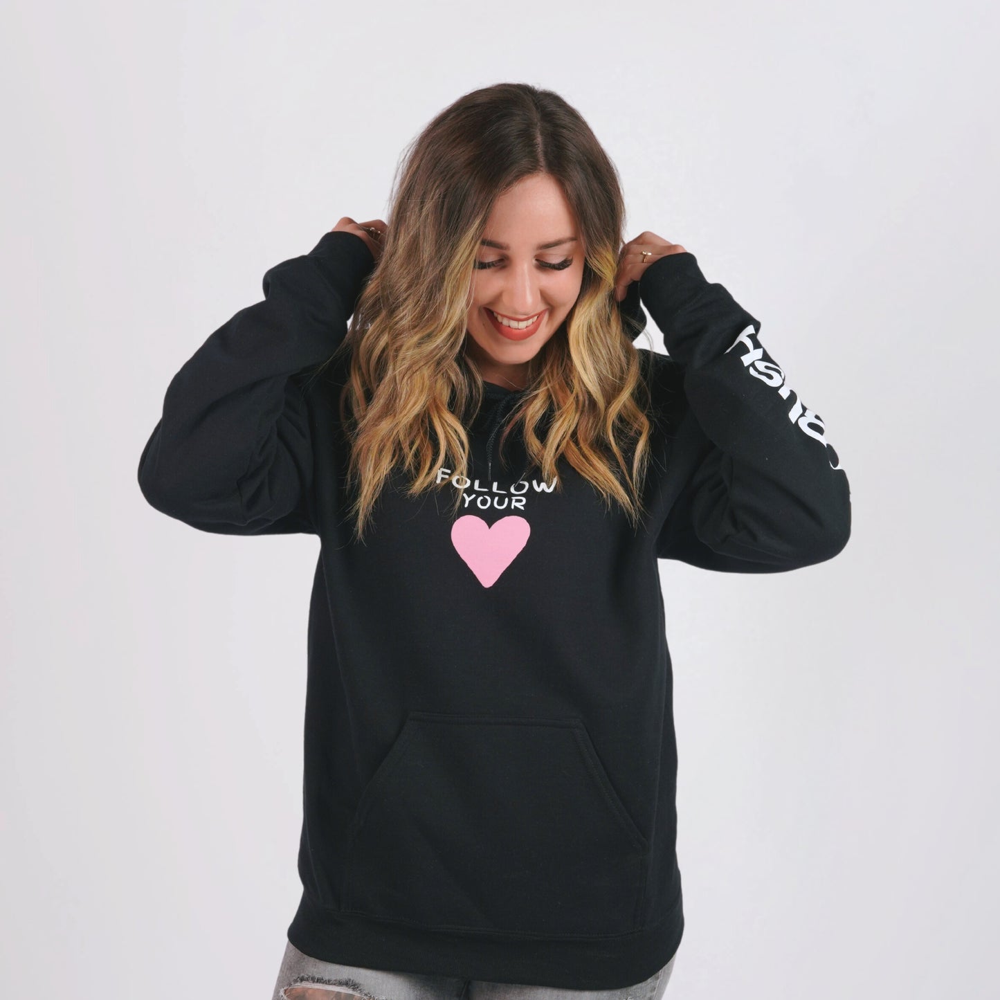 Hoodie Noir - Follow Your Heart