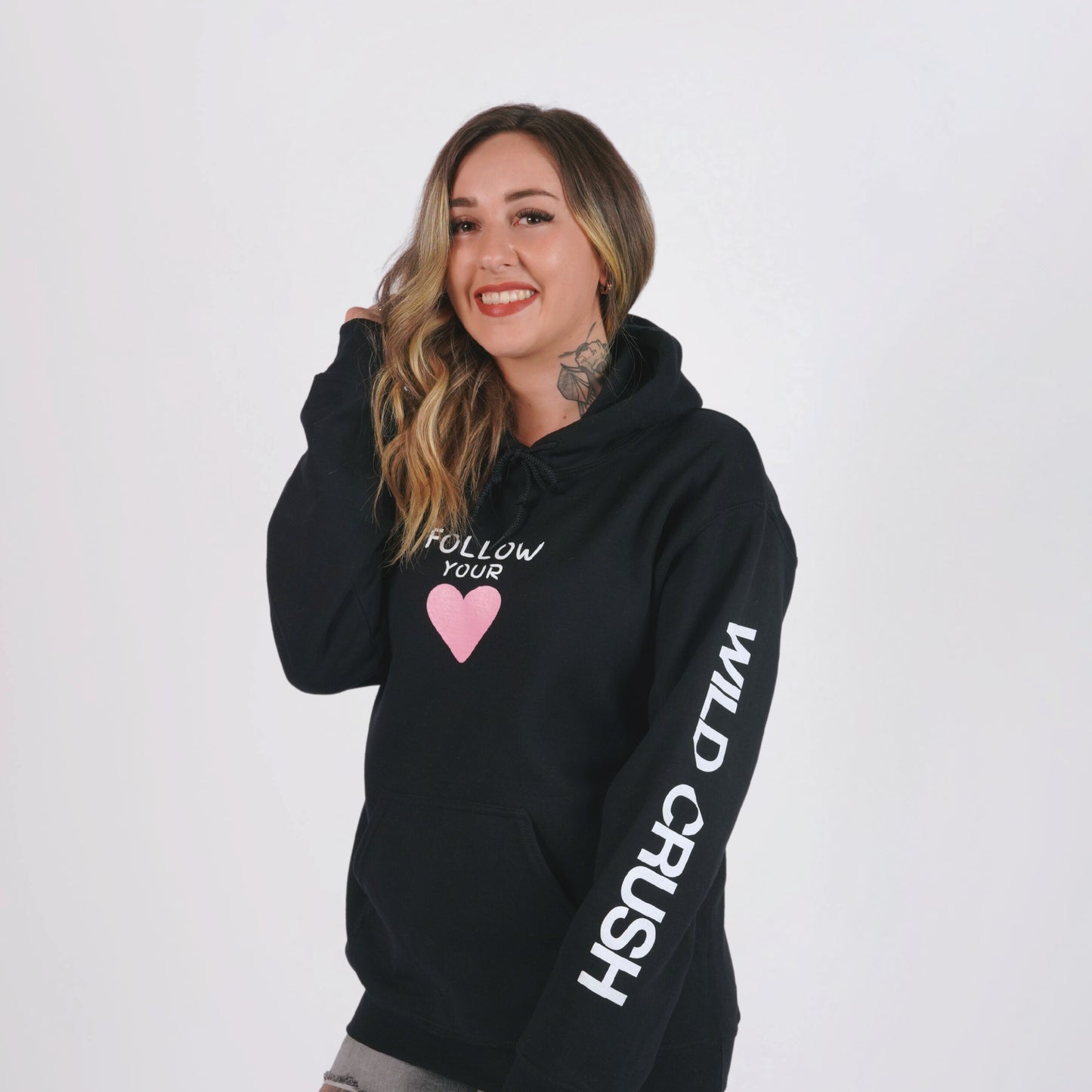 Hoodie Noir - Follow Your Heart